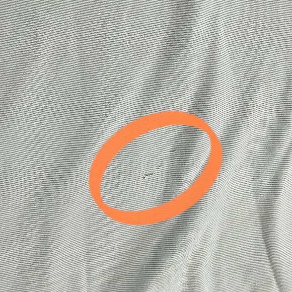 Van Heusen Polo Shirt Mens Size L Gray White Classic Fit Short Sleeve FLAW - Picture 4 of 7